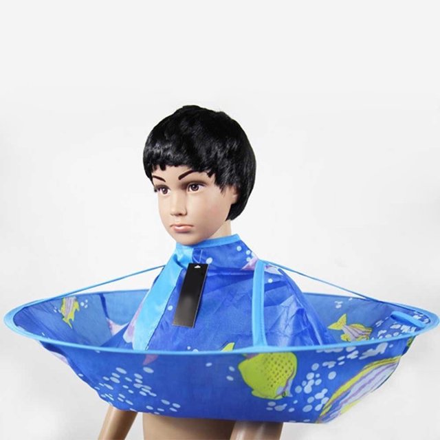 Salón Familia Niños Corte de pelo Peluquería Capa de corte de pelo Capa azul Ropa Sywqhk Cuidado Belleza