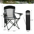 thumbnail image 6 of Sophia & William 2 Pack Oversized Camping Chair Portable Mesh Folding Chair with Cup Holder Supports up to 450Lbs for Outdoor, Fishing, Beach, Backyard， Black, 6 of 11