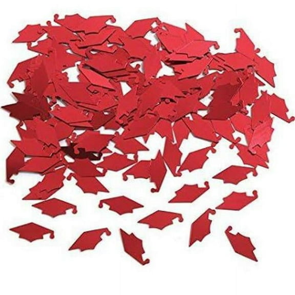 Hoffmaster Group 050378 12 by 1 Count Creative Converting Graduation Caps Confetti Mortarboards, Red - Case of 12
