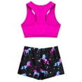thumbnail image 4 of Aislor Girls Gymnastics Dance Crop Tank Top with Shorts Set for Athletic Booty Short Swimming Swimwear, 4 of 7