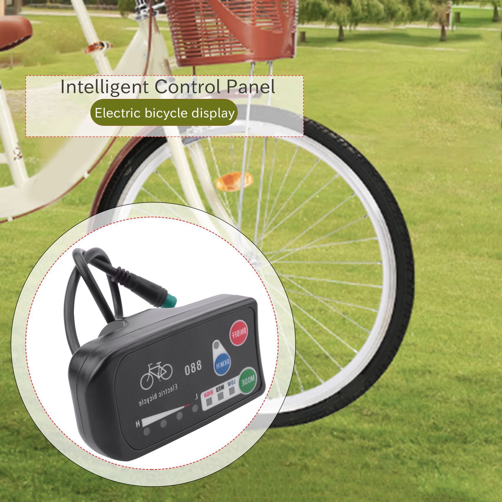 Compteur LED S800 Pour Vélo Électrique - Affichage Batterie Lithium Écran Horizontal