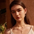 thumbnail image 2 of Valloey Rover 14K Gold Plated Dainty Cute Lucky Cross Tiny Pendant Necklace for Women Men Jewelry Gifts, 2 of 6
