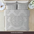 thumbnail image 2 of Beatrice Home Fashions Medallion Chenille Bedspread, King, Gray, 2 of 5