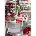 thumbnail image 4 of Outdoor Tablecloth with Umbrella Hole and Zipper, Red Plaid Snowman Christmas Round Table Cloth 60 Inch Waterproof Tablecloth, Winter Snowflake Xmas Gifts Picnic Table Cover for Patio Camping, 4 of 7