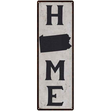 - Pennsylvania is My Home Vintage Chic Wall Decor 6x18 Metal Sign 106180025037