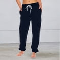 thumbnail image 2 of Inleife Womens Summer Pants Casual Elastic Waist Women New Fashion Bandage Solid With Pockets Sweatpant Full Length Pants, 2 of 5