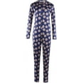 thumbnail image 4 of Women One Piece Nightwear Long Sleeve Sleepwear Pyjamas Nightwear Jumpsuit Set, 4 of 5