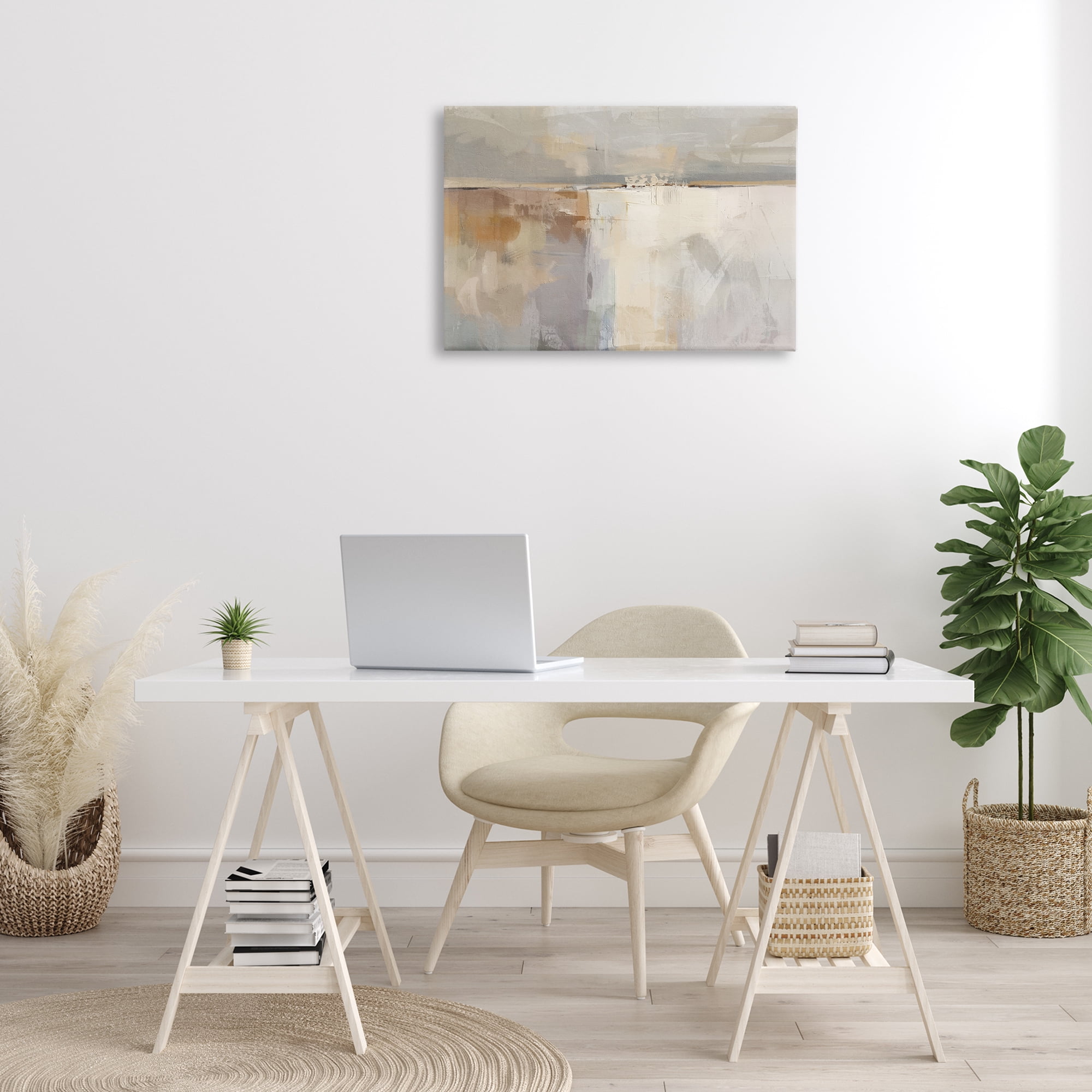 Stupell Industries Shimmering Meadow Illusion Abstract Painting Wrapped Canvas Art Print Wall Art, 30 x 20