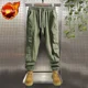 thumbnail image 3 of Pantalones de trabajo con forro polar para hombre, pantalones cargo negros para senderismo, color caqui, para exteriores, de nailon, moda emo, estilo Harajuku, ropa de algodón, 3 of 5