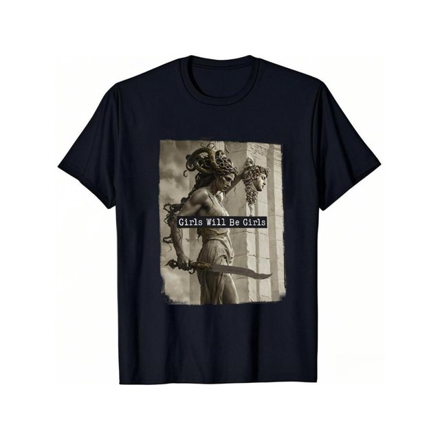 Medusa Feminist T-Shirt - Women's Empowerment Tee, Trendy Mythology Inspired Graphic Shirt Graphic Tees