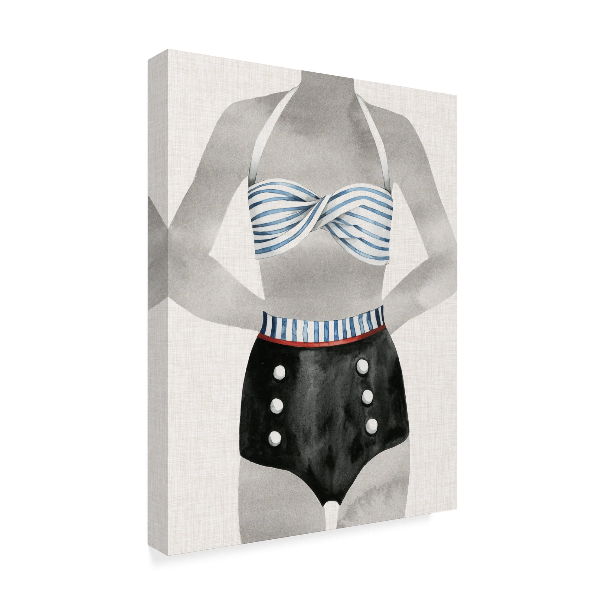 Trademark Fine Art 'Vintage Bathing Suit I' Canvas Art by Grace Popp