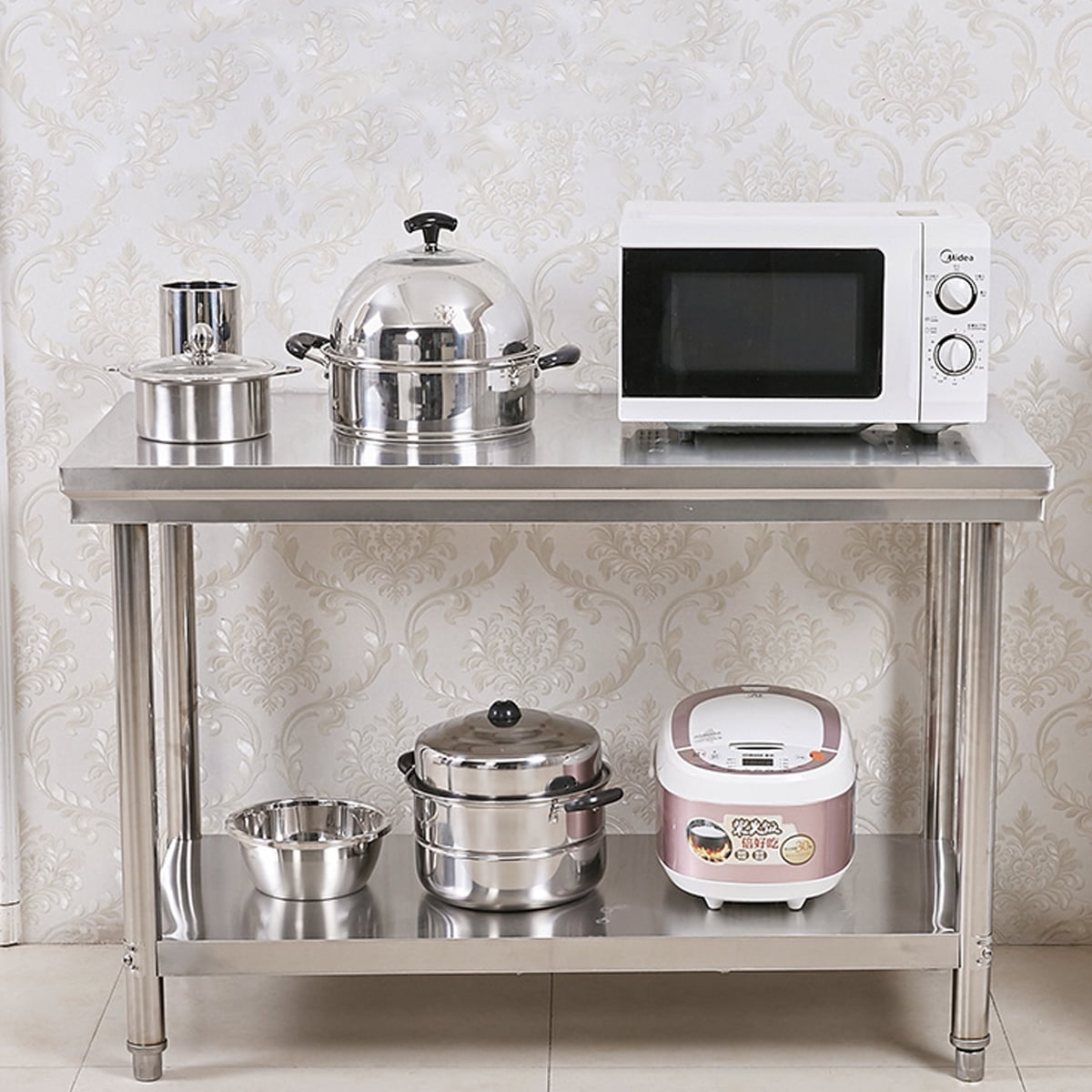 Stainless Steel Food Work Table Kitchen Worktable Food Preparation Equipment Commercial Work Tables And Stations 16 X32 24 X24 Walmart Com Walmart Com
