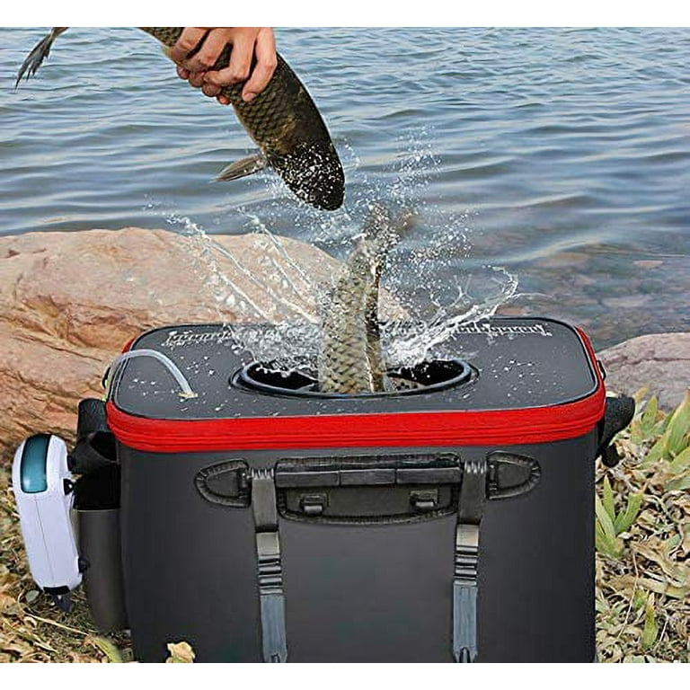 Skywin Fish Aerator Pump - Rechargeable Battery Powered Aquarium Air Pump - Portable Bait Aerator for Transporting Fish, Outdoor Fishing, Traveling