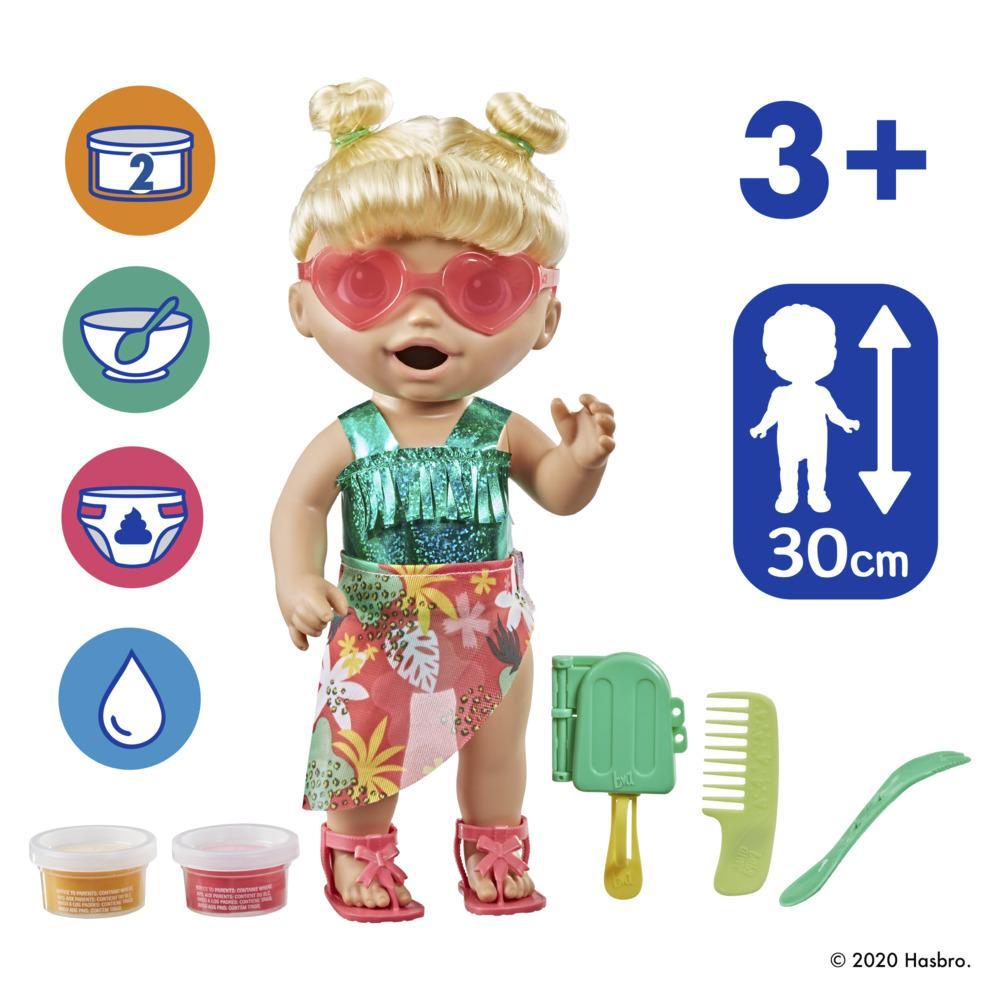 Baby Alive Sunshine Snacks Doll, Eats and "Poops," Waterplay Baby Doll, Ice Pop Mold, Toy for Kids 3 and Up, Blonde Hair - image 5 of 7