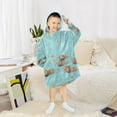 thumbnail image 6 of FORMRS Wearable Blanket Hoodie with Sleeves for Kids Cozy Flannel Sweatshirt, Capybara Splash, 6 of 7