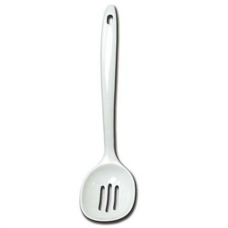 

White Melamine Slotted Cooking Spoon