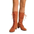thumbnail image 3 of Women's Mid-Calf Autumn Winter Boots with Round Toe and Thick Flat Sole for Warm Comfortable Everyday Wear, 3 of 7