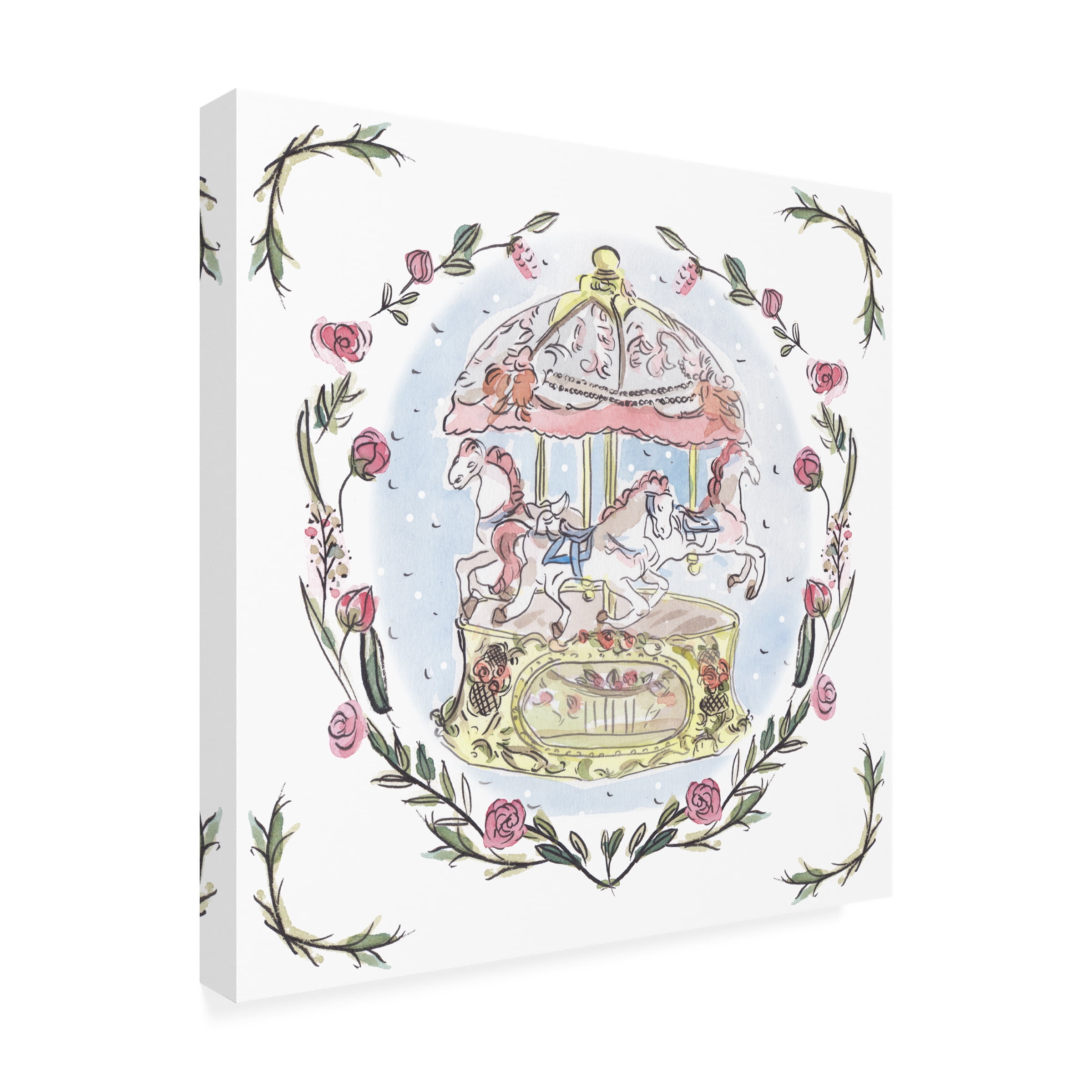 Melissa Wang 'Winter Carousel I' Canvas Art