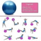 thumbnail image 4 of Exercise Ball Extra Thick Chair For Office Home Gym, 4 of 5