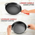 thumbnail image 5 of 12-Inch Cast Iron Skillet with Lid - Pre-Seasoned, Nonstick, Oven Safe, Cool-Touch Handle, 5 of 6