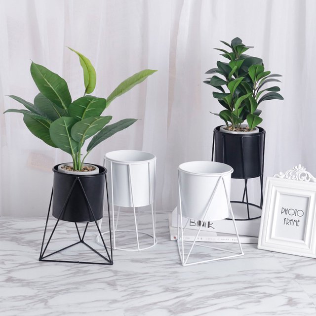CHICHUMID 1Ud Soporte De Hierro Negro Para Plantas Duradero Para De Jardín Interior Y Exterior