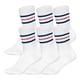 thumbnail image 1 of HUDDLE Calcetines Unisex, pack de 6 – Rayas, logo, crew, calcetines deportivos, color liso Blanco/Azul/Rojo 39-42, 1 of 3