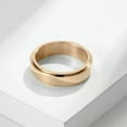 thumbnail image 4 of Rose Gold/Black/Silver Rotatable Band 6MM Men Women Stainless Steel Ring Sz 5-12, 4 of 8