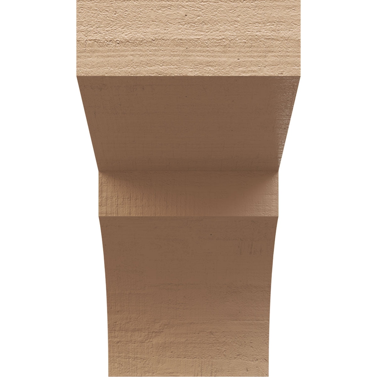 12"W x 24"D x 24"H Classic Monterey Rough Cedar Woodgrain TimberThane Corbel, Primed Tan