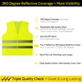 thumbnail image 2 of Chaleco de seguridad PeerBasics reflectante de alta visibilidad amarillo, 2 of 8