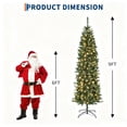 thumbnail image 4 of Ourlova 9FT Pre Lit Pencil Artificial Christmas Tree with Dual Color LEDs, 4 of 8