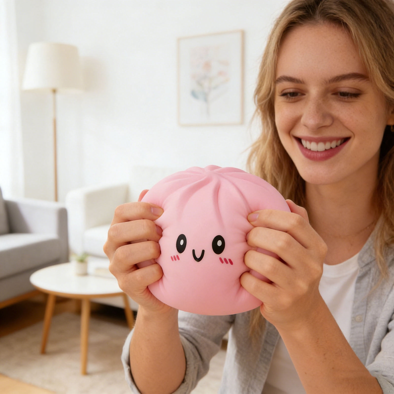 Gcvizuso Baozi Kneading Decompression Ball 15cm, Super Soft Squeeze Sensory Ball, Slow Springback Pressure Relief Gadget