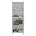 thumbnail image 5 of Bedroom Dressers Home 2 Door Closet System, Four Fixed Shelves, Compact Wardrobe for Bedroom Organization, Laundry Room Organization, Utility Room Organization, Freestanding Storage Furniture, White,, 5 of 8