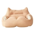 thumbnail image 2 of Sillón tipo puf,Sofá Puff con reposabrazos para adulto,Puf con relleno incluido Lazy Sofa,con relleno Silla decorativa moderna Silla de piso,Sofá de piso interior con tumbona de Rosa 2 plazas, 2 of 8
