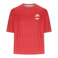thumbnail image 4 of USNSM Men's Fashion Casual Palm Tree Print T Shirt Short Sleeve Athletic Workout Gym Round Neck Tee Summer Soft Comfort Breathable Tops Red XL, 4 of 4