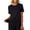 Black, variant on Daznico Women's Crew Neck Short Sleeve Breathable Athletic T Shirt Casual Summer Tops,M