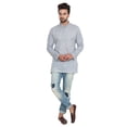 thumbnail image 1 of Kurta Courte en Coton pour Hommes Vêtements de Mode Indienne (Gris, G), 1 of 6