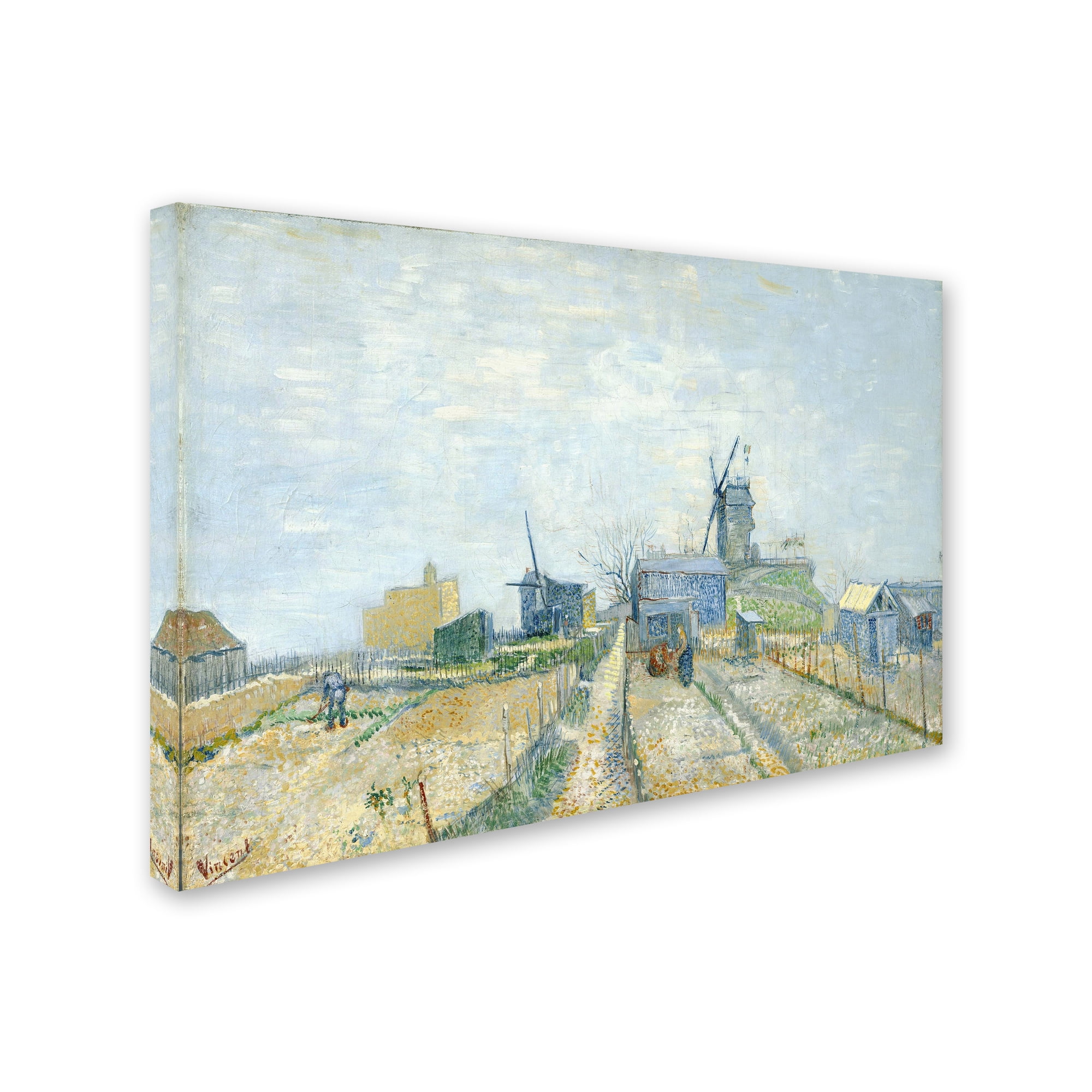 Trademark Fine Art 'Montmartre Mills And Vegetable Gardens' Canvas Art by Van Gogh