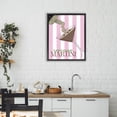 thumbnail image 2 of Stupell Industries Espresso Martini on Pink Stripes Black Framed Floater Canvas Wall Art design by DEIDRE MOSHER, 21 x 17, 2 of 9