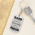 thumbnail image 6 of Dad Forever Stainless Steel or 18k Gold Premium Swivel Dog Tag Keychain, 6 of 10