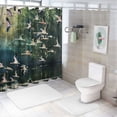 thumbnail image 7 of Orinice Pink Flamingo Shower Curtain Set Bird Paradise Walvis Bay Namibia Bathroom Curtains Polyester Fabric Waterproof Bath Curtains Decor  60x72, 7 of 7