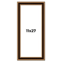 11x27 Frame Gold Brown Plein Air Vintage Solid Wood Picture Frame | 1.75 Inches Moulding Width |