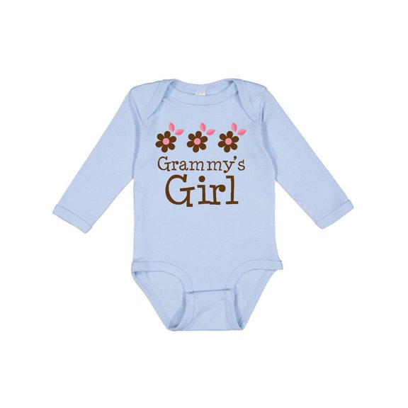 Inktastic Grammy's Girl Daisies Girls Long Sleeve Baby Bodysuit