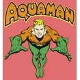 thumbnail image 2 of Boy's Justice League Aquaman Dives In  Performance Graphic Tee Red Heather Medium, 2 of 4