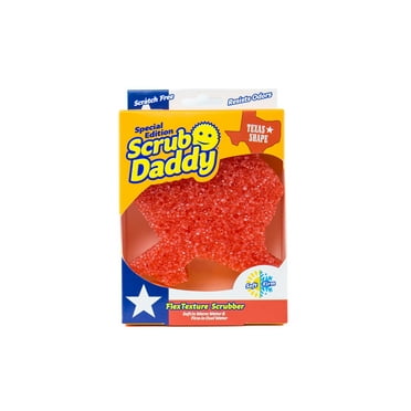 Scrub Daddy Original Cleaning Sponge, Scratch-Free, Multipurpose Cleaning Sponge, BPA Free, Texas Shape, Red, 1 Count