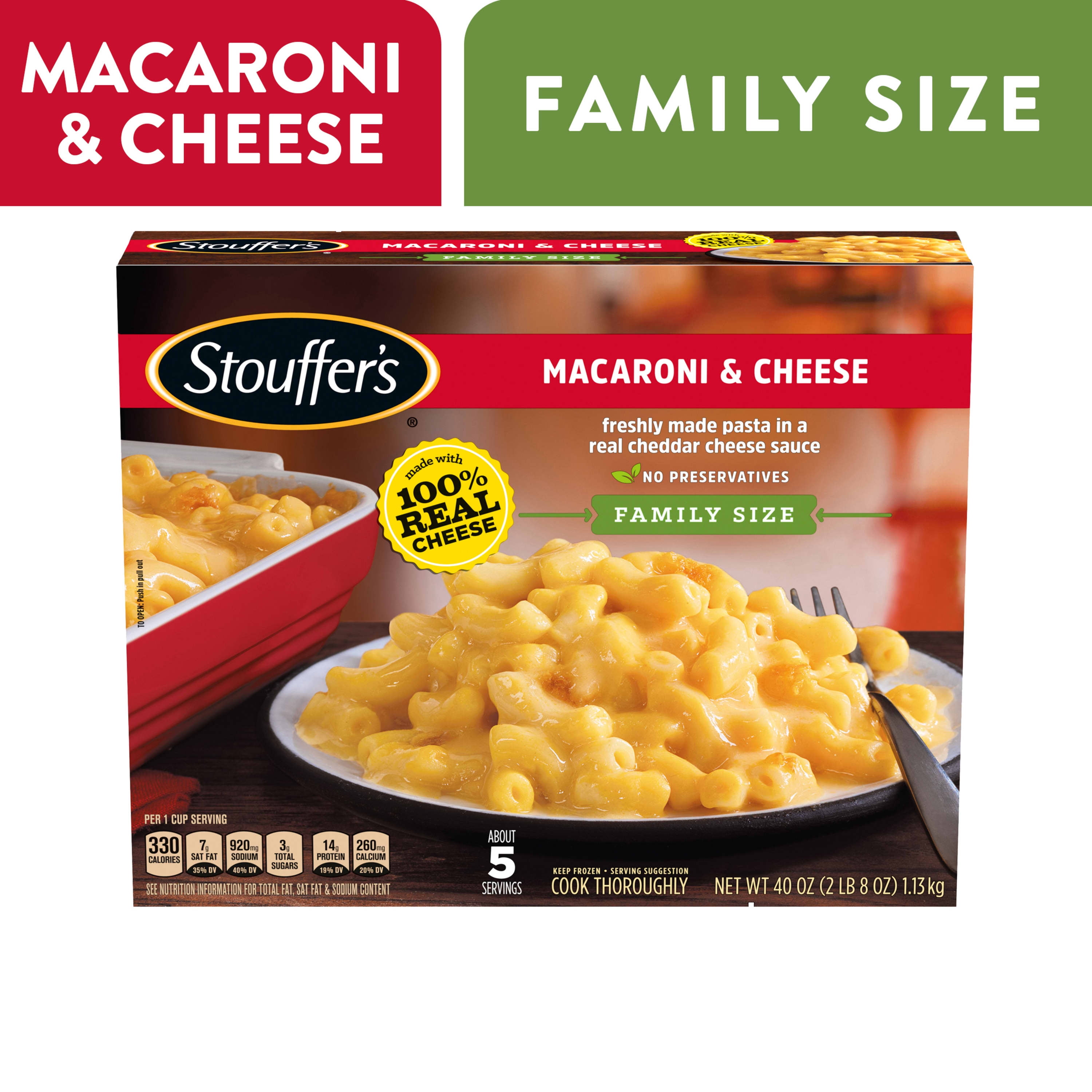 Stouffer's Macaroni and Cheese Thanksgiving Side Frozen Meal, 40 oz (Frozen)