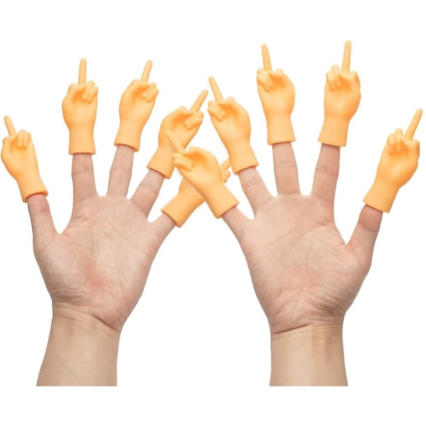 Manos Diminutas Dedo Medio Marionetas de Dedo Meñique Mini Manos de Dedo Manos Pequeñas en Miniatura Tiktok 10 Piezas