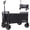 Black, variant on GDF Studio All-in-One Convertible Folding Trolley with Wide Wheels and Side Opening for Camping, Beach, Dark Blue