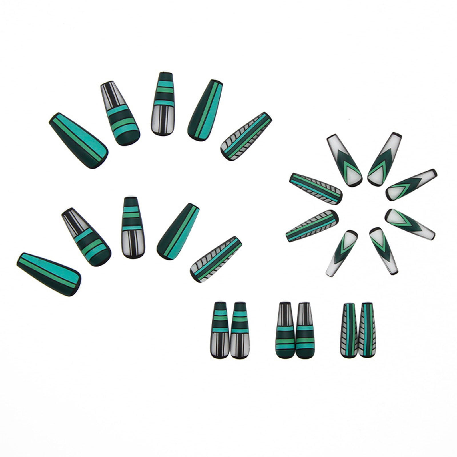 HIBRO Press on Nail Tips Stick on Nails Short 1ml Glue Wearable Nail