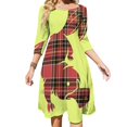 thumbnail image 2 of Plaidypus Sweetheart Knot Flared Dress Fashion Design Large Size Loose Dress Cute Animals Patterns Aww Australia Simple Cartoon, 2 of 5
