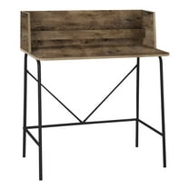 Metal and Brown Wood Top Desk